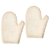 Operitacx 2 Stück Peeling Handschuhe aus Sisal Körperpeeling Duschhandschuhe Sanftes Hautpeeling Spa Geeignet Kompakt und Leicht für Dusche Bad