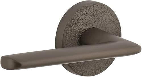 Viaggio Circolo Roseta de piel con palanca Brezza en gris titanio - Apertura a la derecha