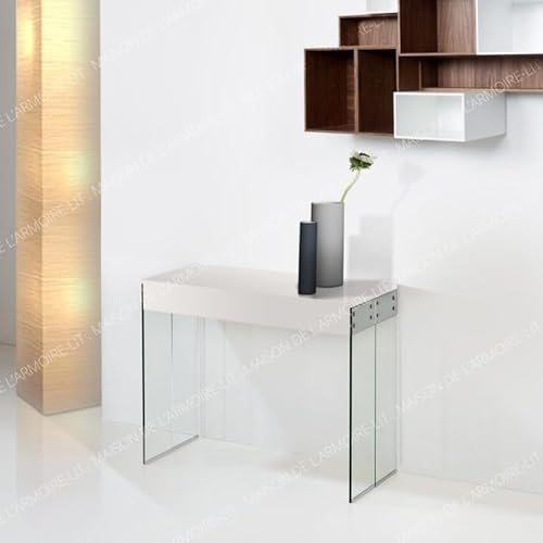 Giovanni Marchesi Table Console Extensible New York Blanc Laqué