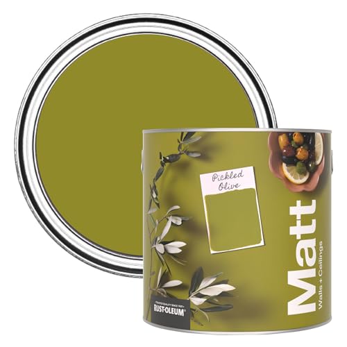 Rust-Oleum Colours Matt Emulsion Wall and Ceiling Paint - Pickled Olive 2.5L