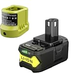 Gripkankg – Akkus für Ryobi-Werkzeuge, mit Separatem Ladegerät, Lithium-
