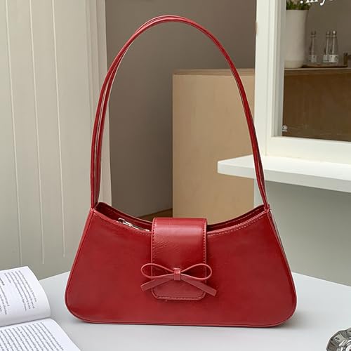 Shoulder Bag for Women, Vintage Handbag Retro Classic Small Purse Coquette Bow Purse Hobo Handbag2