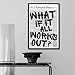 Trendy Luxury Black and White Framed Wall Art-What If It All Works Out Poster For Preppy Girly Dorm Decor-Funky Fashion Newspaper Pictures Canvas Prints Ready to Hang Room