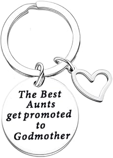 Baptism Gift for Godparents Keyring Godmother Gift Godmother Keychain Jewellery Godmother Birthday Christen Gift for Godmother Gift from Godchild (The Best Aunts)