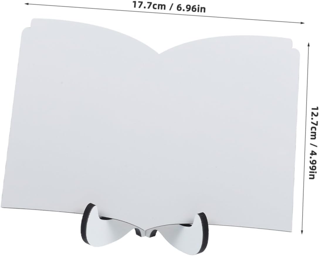 Operitacx 2Pcs Wooden Sublimation Photo Frame DIY Supply for Graduation Decoration Unique Book Shaped Design Smooth Transfer Surface Material image 2