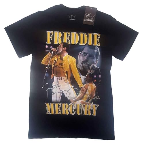 Freddie Mercury Unisex Tee: Live Homage - XX-Large - Black