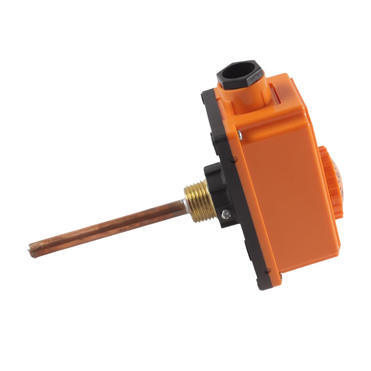 Eintauchthermostat, G1/2 Außengewinde Warmwasserrohrthermostat Temperaturregler 0-90 °C Hochtemperaturstart, zur Überwachung der Heizung