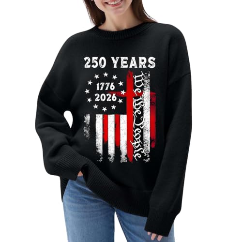 Jersey de punto de manga larga con cuello estampado retro informal