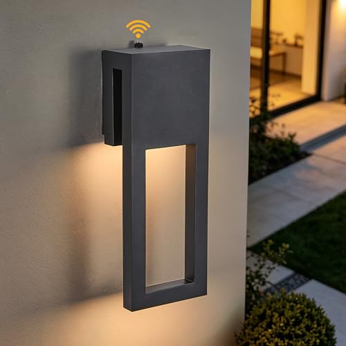 Image of Outdoor Wall Sconce with Photocell Sensor, Dusk to Dawn Outdoor Lighting for Patio Garage & Front Door, Durable Waterproof Exterior Lighting Fixture, Black Outside Light Fixture 1 Pack