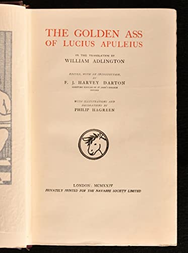 The Golden Ass of Lucius Apuleius B000OKUOZW Book Cover