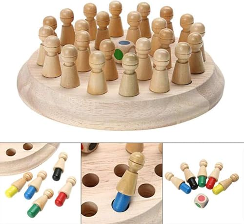 Image of Hop N Play Wooden Memory Match Stick Chess Game Board Game | BLOWEST | Colorful | Early Educational Toys Gifts for Boys, Brain Games | Kids