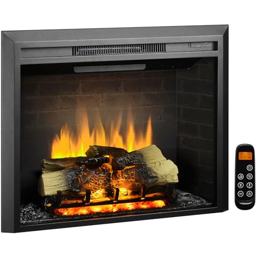 LegendFlame Carl 30' W Electric Fireplace Insert (EF263), Fireplace Heater 750/1500W, Fire Crackling Sound, Remote Control…