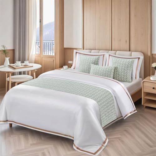 Camino de cama Bufanda Colchas & Cubrecamas Doble cara Disponible Ropa de Cama Bufanda de Cama Bufanda de Cama Bandera de Cama Funda de Almohada Casa Dormitorio Hotel Decoración Cama King Size(3,Pillo
