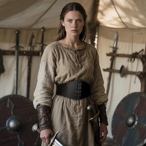 L'VOW Viking Leather Corset Belt Women - Renaissance Cinch Belt Halloween LARP Medieval Daily Wear2