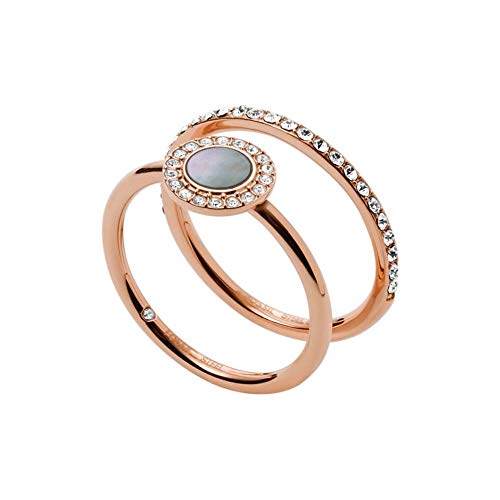 Fossil Ring Für Frauen, 17,5 mm Rose Gold Edelstahl Ring, JF02954791