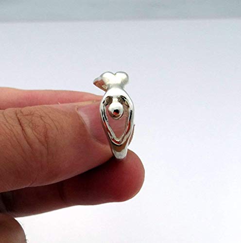 Erotic ring in sterling silver, erotic jewelry, sterling silver erotic ring, silver naked lady, adult jewelry, adult ring, erotic nudity, nude girl ring, silver ring naked girl, naked heart ring
