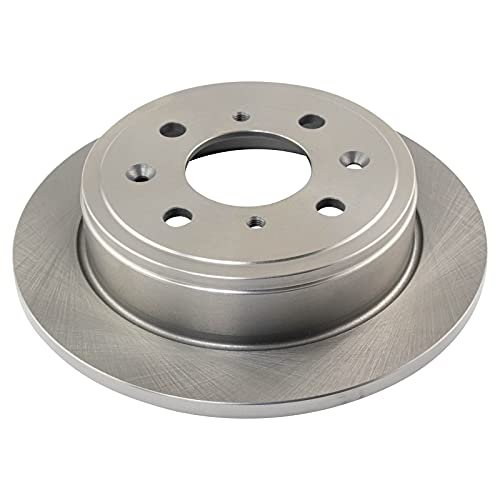 Image of TRQ Rear Brake Pad and Rotor Set Semi Metallic Rotors Wheel Hub Bearing Compatible with 1990-1994 Acura Integra