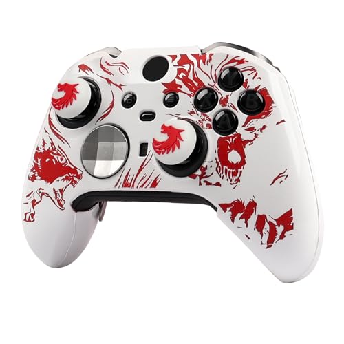Image of Wolf Controller Skin Compatible with Xbox Elite Series 2 Core Wireless Controller, RALAN Protector Case, Customised Thumb Grips Cap