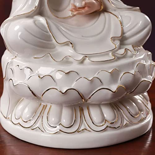 Statue Bouddha Avalokitesvara céramique pour éliminer le stress