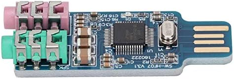 Sound Card USB Sound Card Module External Audio Adapter for Computer Laptop Plug and Play