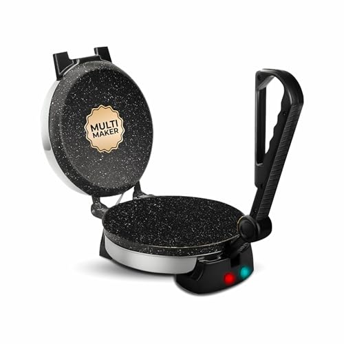 Image of DIGISMART 1000W Electric Roti Maker for Roti /Chapati /Khakra /Paratha /Thepla, Super Smooth Non-Stick Coating, Cool Touch Handle,Fast Heating to ready Quick Meal, Shock Proof Body,1 Year Warranty(Black)