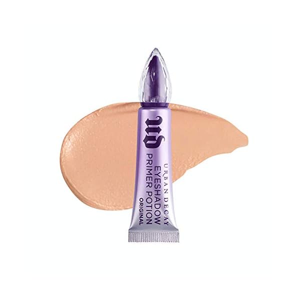 Urban-Decay-Eyeshadow-Primer-Potion-Original-Travel-Size-Award-Winning-Nude-Eye-Primer-for-Crease-Free-Eyeshadow-Lasts-All-Day-Great-for-Oily-Lids-016-fl-oz Urban Decay Eyeshadow Primer Potion, Award-winning Nude Eye Primer, Crease-free Eye Makeup Looks, Smooths & Preps Eyelid Base for Vibrant Color, All-day Wear, Dries Invisible, All Skin Tones, Vegan