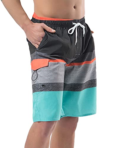 Men's Quick Dry Board Shorts with Lining Blue Size uk/us32