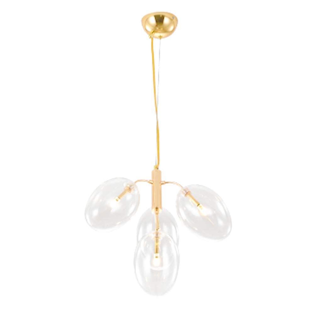 Candelabro de globo de cristal nórdico de 15 luces G4 con altura ajustable