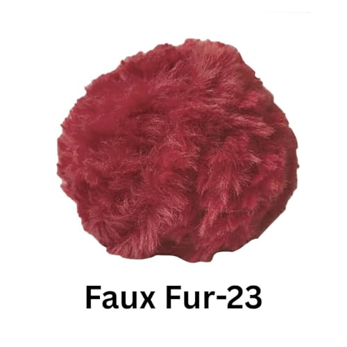 Image of VCR Camel Brown Yarn, Bulky Chunky Faux Fur Yarn, 100 Grams Hank, 100% Polyester, Suitable for Knitting Jackets, Scarves, Hats, Blankets, Cushions, Toys and Decorative Accents