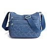 XUDREZ Women's Crossbody Bag Multi Pocket Crossbody Bag Shoulder Bag Travel Bag Handbag Blue