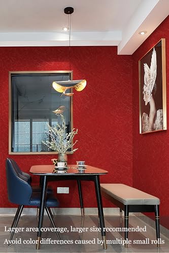 Papel de contacto extraíble rojo para renovar paredes sin dañar 4