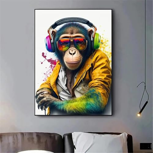 Affiche de DJ Monkeys poster toile deco chambre garçon 50x75