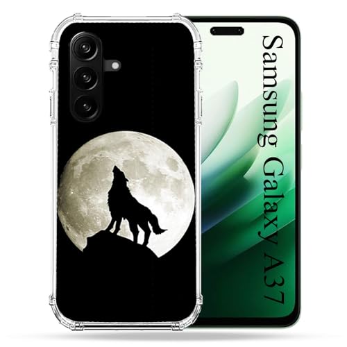 Coque Samsung Galaxy A37 5G loup noir fini les écrans brisés