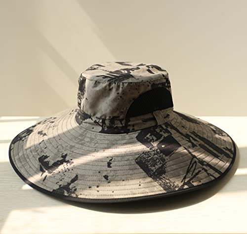 Image of Wide Brim Sun Hat for Men Women UV Protection Ventilated Summer Hats for Fishing Hiking Garden Beach