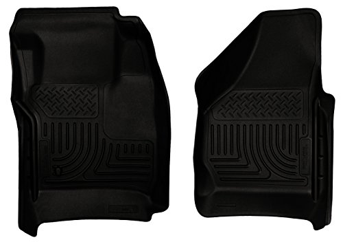 Husky Liners Weatherbeater Floor Mats | Fits 2008-2010 Ford F-250/F-350 All CABS | Front Row, 2-pc Black - 18381