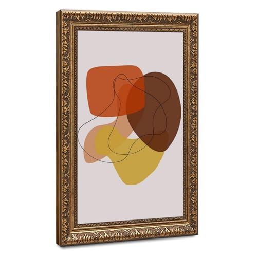 Poster abstrait médiéval coloré pour réchauffer l'ambiance d'une chambre à coucher