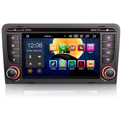 【Modelli compatibili】Questa 2 din android autoradio bluetooth è compatibile con RAUDI A3 (2003-2012) S3 RS3 RNSE-PU. Dimensioni del pannello anteriore 238 mm (larghezza superiore) * 123 mm (altezza) * 228 mm (larghezza inferiore), si prega di misurare la dimensione della console del cruscotto per assicurarsi che si adatti.