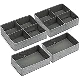 【Große Kapazität und klassifizierte Lagerung】Das Schubladen Ordnungssystem hat insgesamt 10 Fächer mit herausnehmbaren Trennwäden für Reduzierung von Schubladen- und Garderobenstörungen. Die Körbe in verschiedene Größen können als BH Aufbewahrung, Unterwäsche Aufbewahrungsbox, Schrank Organizer, Schlüssel Organizer usw. dienen.