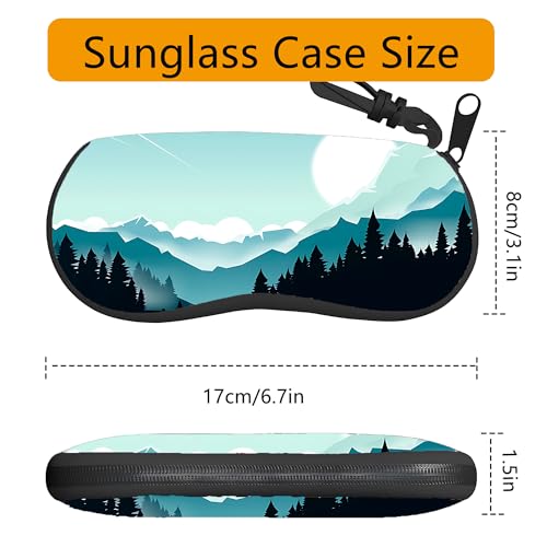 Image of Sunglass Case Soft Glasses Case 2 Pack Eyeglass Case With Hook Sunglass Organizer For Women