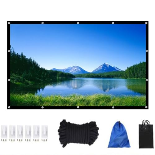 Pantalla portátil manual para proyector 150 pulgadas miniatura 1