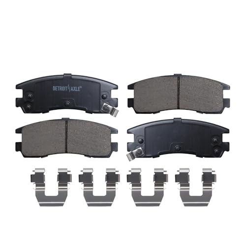 Image of Detroit Axle - Brake Pads for 2008-2009 Buick Allure LaCrosse, 2006-2010 Chevrolet Impala Monte Carlo, 4 Front & Rear Ceramic Brake Pads Replacement