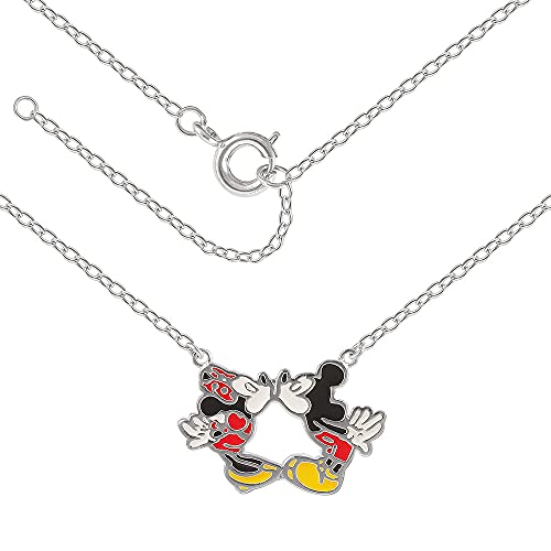 Disney Mickey & Minnie Mouse Pendant Necklaces – Officially Licensed Jewelry for Women – 18K Gold or Silver-Plated Styles4