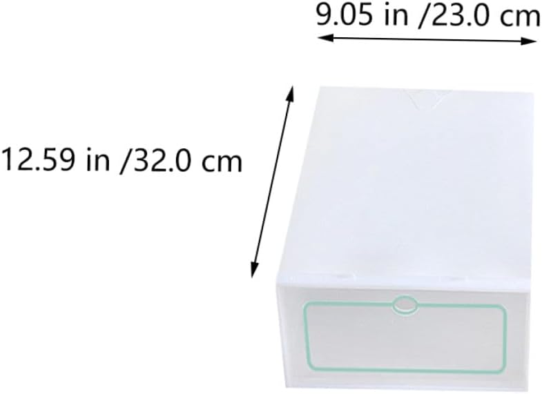 FUOYLOO 12pcs Large Stackable Shoe Storage Boxes with Lids Thickened White Plastic Shoe Organizers for Closet and Entryway Sturdy Containers for Sneakers and Boots