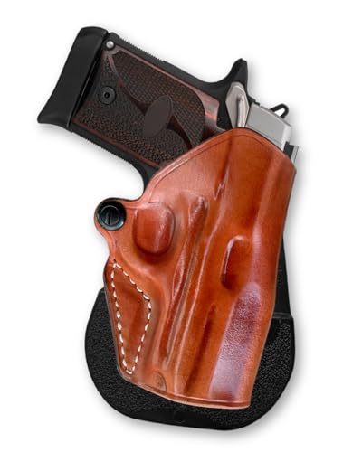 Masc Premium Leather OWB Paddle Holster Open Top Fits P938 3-inch, Right-Hand Draw, Brown Color #1098#