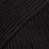 Fil de coton mélangé pour tricoter et crochet, 3 ou léger, peigné, poids DK, gouttes de coton léger, 1,8 oz 115 verges par pelote 20 noir.