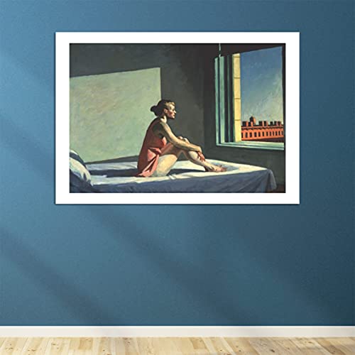 Edward Hopper Soleil du matin petit tableau encadré mat