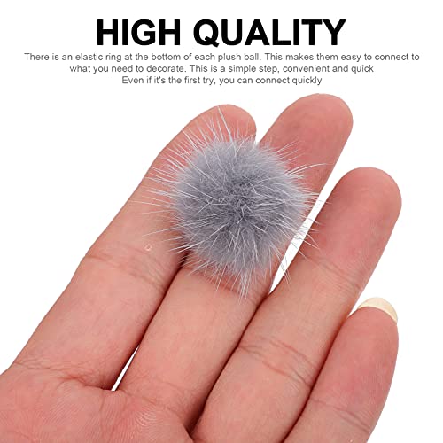 FOMIYES 1 Box Nagel-Pompoms, flauschiger 3D-Effekt, abnehmbare Nagel-Poms, Kunstfell-Bälle mit magnetischer Basis, Haar… – Bild 6