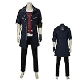 MZXDY DMC 5 Nero Cosplay Costume Adult Mens Game Suit Demon Hunter Nero Long Jacket Halloween Party Outfits