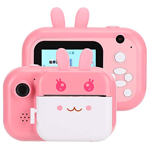ZJchao Kinderkamera Sofortbildkamera Rosa Hasen-Design