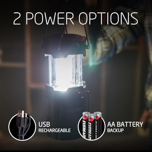 image for Eveready Collapsible Rechargeable Lanterns, 300 Lumens, USB Rechargeab
